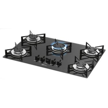 Imagem de Cooktop A Gás Fischer 5Q Com 5 Bocas Preto, Bivolt