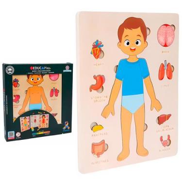 Imagem de Brinquedo Educativo De Anatomia Infantil Que Estimula Raciocínio Lógic