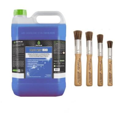 Imagem de Desincrustante Prot Ativ 800 5L (BRINDE 4 Pinceis Detailer) - Kit Cond