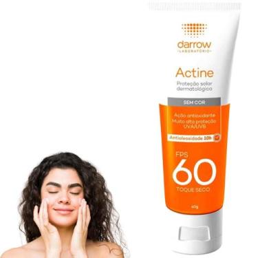 Imagem de Darrow Actine Protetor Solar Facial Sem Cor FPS60 Antioleosidade Pele 