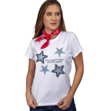 Imagem de Tshirt Feminina Miss Country Stars Branco, G
