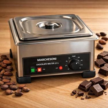 Imagem de Derreteira de Chocolate Marchesoni 2,5L Inox com Controle de Temperatu
