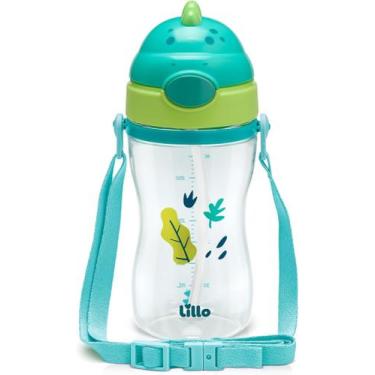 Imagem de Copo Infantil Tritan com Alça e Canudo 400ml Lillo 3+ Anos, Dino