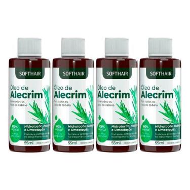 Imagem de Kit 4 Óleo de Alecrim para Cabelo Anti Queda Crescimento Capilar Umect
