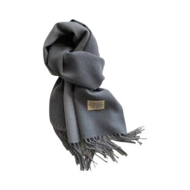 Imagem de Cachecol Feminino De Caxemira Quente Para Inverno, Estilo Coreano, Tri