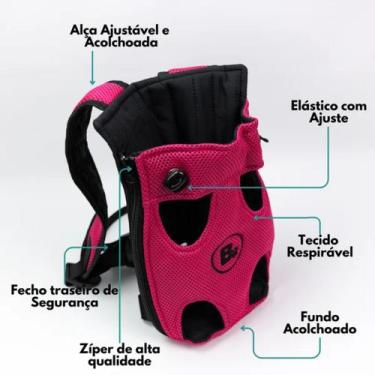 Imagem de Canguru para pet b.live in pet - BLIVE IN PET, Rosa, PP