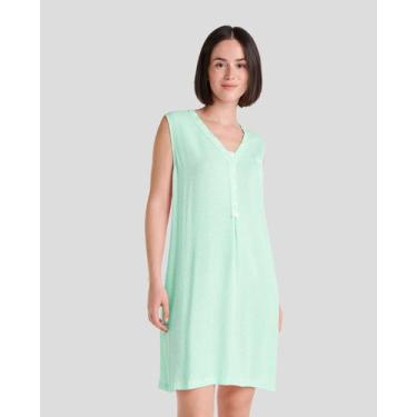 Imagem de Camisola Feminina Jacquard Macia Verde Lohe, Verde, XXG