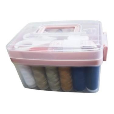 Imagem de Kit De Costura Completo Com 84 Peças E Estojo - Viagem - Dinha