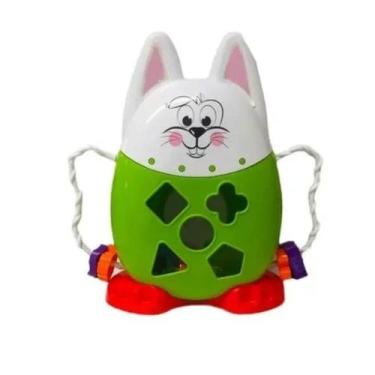 Imagem de Brinquedo Educativo Amigo Pet Com Blocos Coelho Verde Tateti 3040