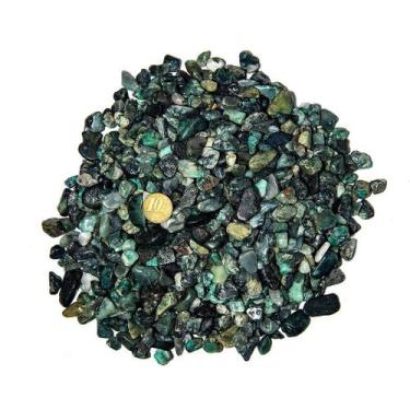 Imagem de 1 kg Esmeralda Rolada Pedra Natural Classe C 5 a 10 mm - Atacado