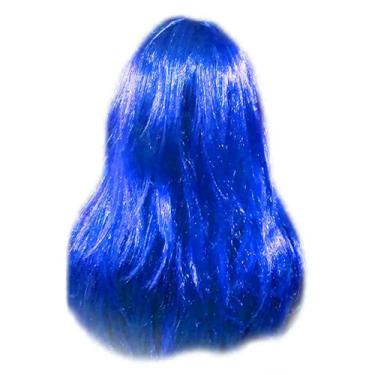 Imagem de Peruca Longa Lisa Azul para Festas - Extra Festas