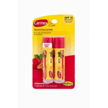 Imagem de Protetor Labial Carmex Daily Care FPS 15 Morango Strawberry Lip Balm B