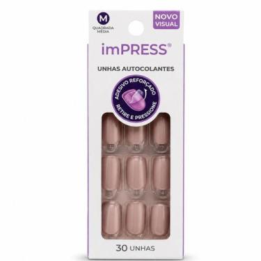 Imagem de Unhas Autocolantes Kiss Ny Impress Sea Sand Quadrada Média Bipm090 - K
