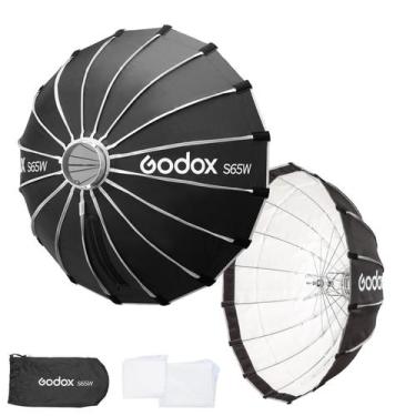 Imagem de Softbox Parabolico 65cm Bowens Godox Branco S65W para Led e Flash Estu