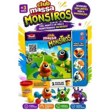 Imagem de Kit Massinha Club Massa Monstros Monte Seu Monstrinho - Usual, Colorid