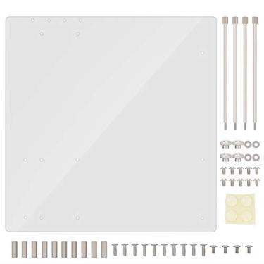Imagem de Moldura acrílica para placa-mãe M-ATX, moldura aberta, capa de computador overlock de acrílico transparente, suporte de base DIY para placa-mãe M-ATX, conveniente para testes, overclocking ou jogos