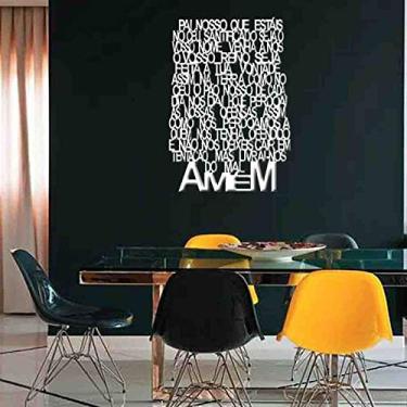 Imagem de Quadro Decorativo Oração Pai Nosso 3mm Vazado - Mdf Cor:Branco