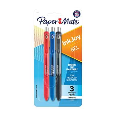 Imagem de Paper Mate Canetas de gel InkJoy, ponta fina, sortidas, 3 unidades