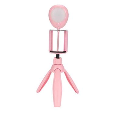 Imagem de Luz de preenchimento de anel de LED, recarregável, regulável, luz de LED para selfie, com tripé e suporte de telefone, luz de preenchimento de beleza de transmissão ao vivo