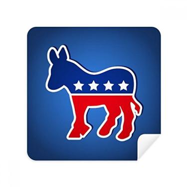 Imagem de America Burro Emblema Partido Democrático Óculos Pano Limpador de Tela Tecido de Camurça Pacote com 2