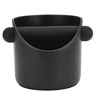Imagem de Modern Espresso Knock Box,Coffee Grounds Knock Barril, Coffee Knock Box Anti-Slip Coffee Scag Grounds Bucket com barra de borracha Acessórios para fabricação de café (boca lisa)