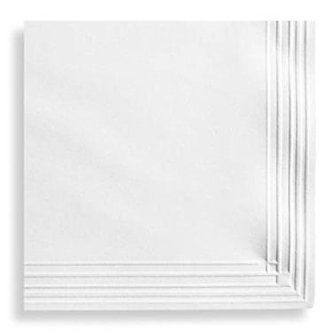 Imagem de Guardanapo de papel coquetel clássico/liso 24x24cm branco - 100 unid