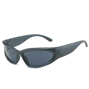 Imagem de Óculos de sol sem aro feminino uma peça óculos de sol esportivos para homens moda colorida vintage óculos sem moldura tons de espelho, 20896 xadrez cinza, com uma chave de fenda