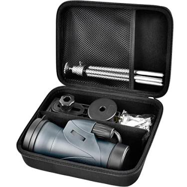 Imagem de COMECASE Capa para telescópio monocular compatível com Gosky 12 x 55, Eullsi, PhysioPhyx 80 x 100, Pankoo 12 x 50, Titan 12 x 55 - Preta - Lisa - Unissex - Viagens - Case