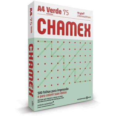 Imagem de Chamex Colors A4 75G 500 Folhas Verde