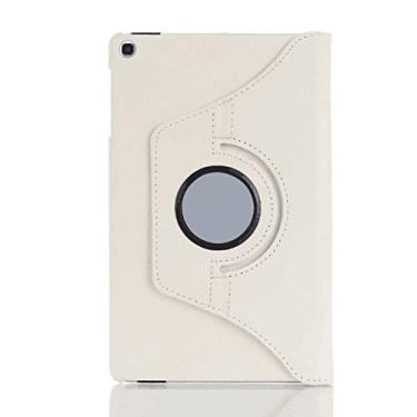 Imagem de ZiEuooo Capa protetora completa em couro durável e criativo personalidade fashion para tablet Samsung Galaxy S2 S3 S4 S5e S6 Lite S7 (S5e 2019 T720 T725, branco)