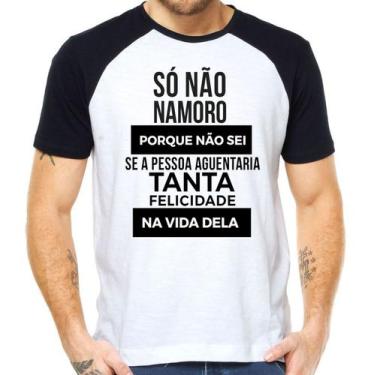 Imagem de Camiseta Paquera Namoro Divertida Tanta Felicidade Divertida - Mago Da