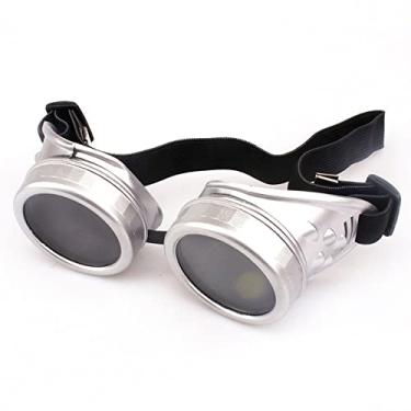 Imagem de Óculos de sol da moda estilo vintage Steampunk óculos de soldagem góticos óculos cosplay designer, prata c6, china