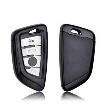 Imagem de CSHU TPU Car Key Case Cover Chaveiro Ring Key Bag, apto para BMW X5 F15 X6 F16 G30 7 G11 X1 F48 F39, preto