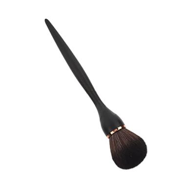 Imagem de Pincel de maquiagem, pincel de rosto, pincel de maquiagem, pincel de blush portátil de fibra sintética macia pincel de pó solto ferramenta cosmética para mulheres (preto)