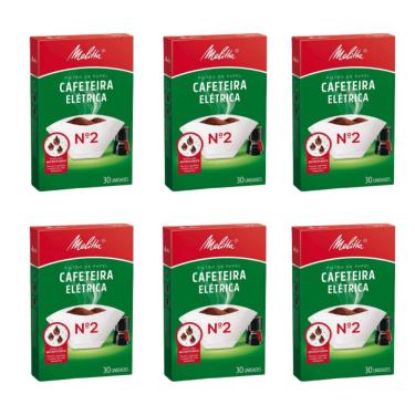 Imagem de Filtro Papel Melitta para Cafeteira Elétrica N°2 180Un 6Cx