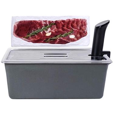Imagem de Contêiner e tampa grande Sous Vide da VáESKE com manga isolante | 26 QT | Mantém o calor e protege as bancadas | Acessórios de policarbonato e neoprene Sous Vide | Funciona com a maioria das panelas Sous Vide