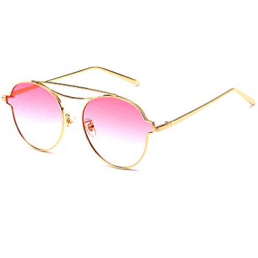 Imagem de Kdeam Óculos de Sol Redondo, Lente Gradiente HD, Steampunk, Ponte Duplo, kd8805 (C1)