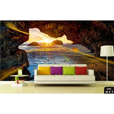 Imagem de Papel de Parede 3D Cavernas, Grutas, Rochas, Cidades, Infantil, Montanhas, Florestas, Cachoeiras, Paisagens Adesivo Decorativo Painel Fotográfico - Confeccionamos sob medida. 01m² R$ 45,00
