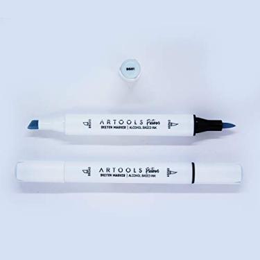 Imagem de Marca Texto Artools Pictom Pontas Broad e Brush Cinza BG01