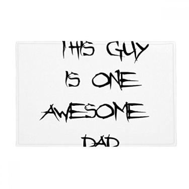 Imagem de DIYthinker Awesome Dad Tapete para porta de banheiro com citação do festival dos pais, tapete antiderrapante