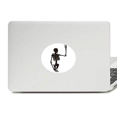 Imagem de Adesivo de notebook com estampa de esqueleto de corpo humano com emblema de vinil para laptop