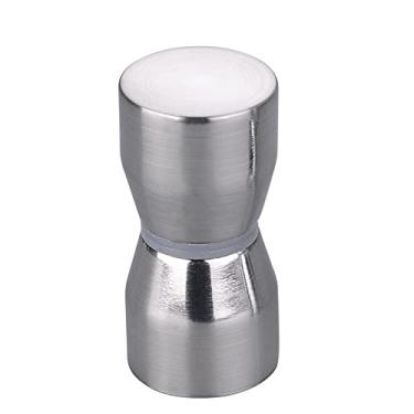 Imagem de Maçaneta da porta de vidro do puxador do puxador da porta do banheiro Cabine do chuveiro Alças com diâmetro de 1,2 polegadas de alumínio escovado/prata com parafuso, D, escovado