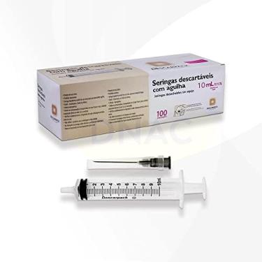 Imagem de 100 Seringas De 10ml Com Agulha 25x7 Bico Luer Slip Descartável - Descarpack