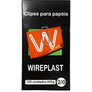 Imagem de Clips Galvanizado, Wireplast, Aço, 2/0, Caixa de 500 Gramas