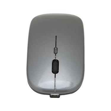Imagem de Mouse para Jogos, Mouse Sem Fio 2.4G 1600DPI Ultrafino 7 Cores Diferentes para Escritório para Laptop para Computador (Cinza escuro)