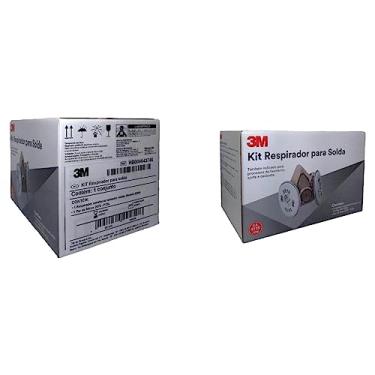 Imagem de 3M, Kit Respirador Semifacial 6200, Médio + Filtro 2078 para Solda