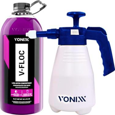 Imagem de SNOW FOAM E PULVERIZADOR MANUAL HÍBRIDO 2 EM 1 – 2L VONIXX + SHAMPOO V-FLOC 3L VONIXX