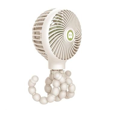 Imagem de Ventilador para carrinho de bebê USB Mini ventilador Ventilador portátil de mesa 3 velocidades recarregável Bateria operado com tripé polvo flexível para carrinho de bebê berço bicicleta desktop