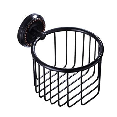 Imagem de Conjunto de ferragens para banheiro preto Suporte para copos de cerâmica antiga Suporte para escova de vaso sanitário saboneteira de bronze Corrimão de luxo Acessórios para banheiro, wc cesto de papel