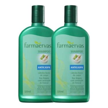 Imagem de Kit 2 Shampoo Anti Caspa 320ml Oleosidade Coceira Farmaervas